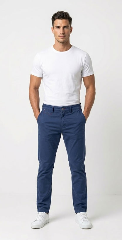 Andre Lucas Modern Fit Cotton Chino - Ink