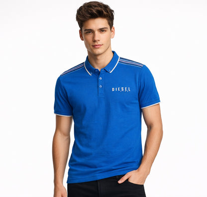 Diesel Sport Lukas Short Sleeve Polo Shirt - Blue