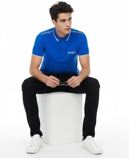 Diesel Lukas Short Sleeve Polo Shirt - Blue