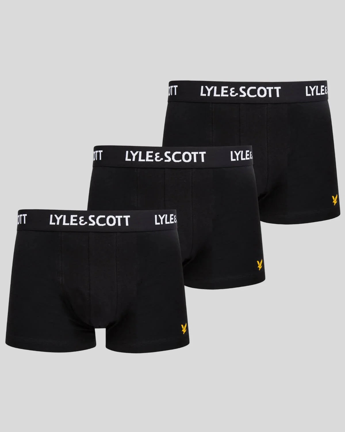 Lyle & Scott Barclay 3 Pack Basic Core Trunks - Black