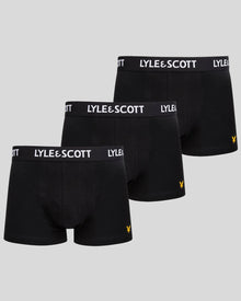 Lyle & Scott Barclay 3 Pack Basic Core Trunks - Black