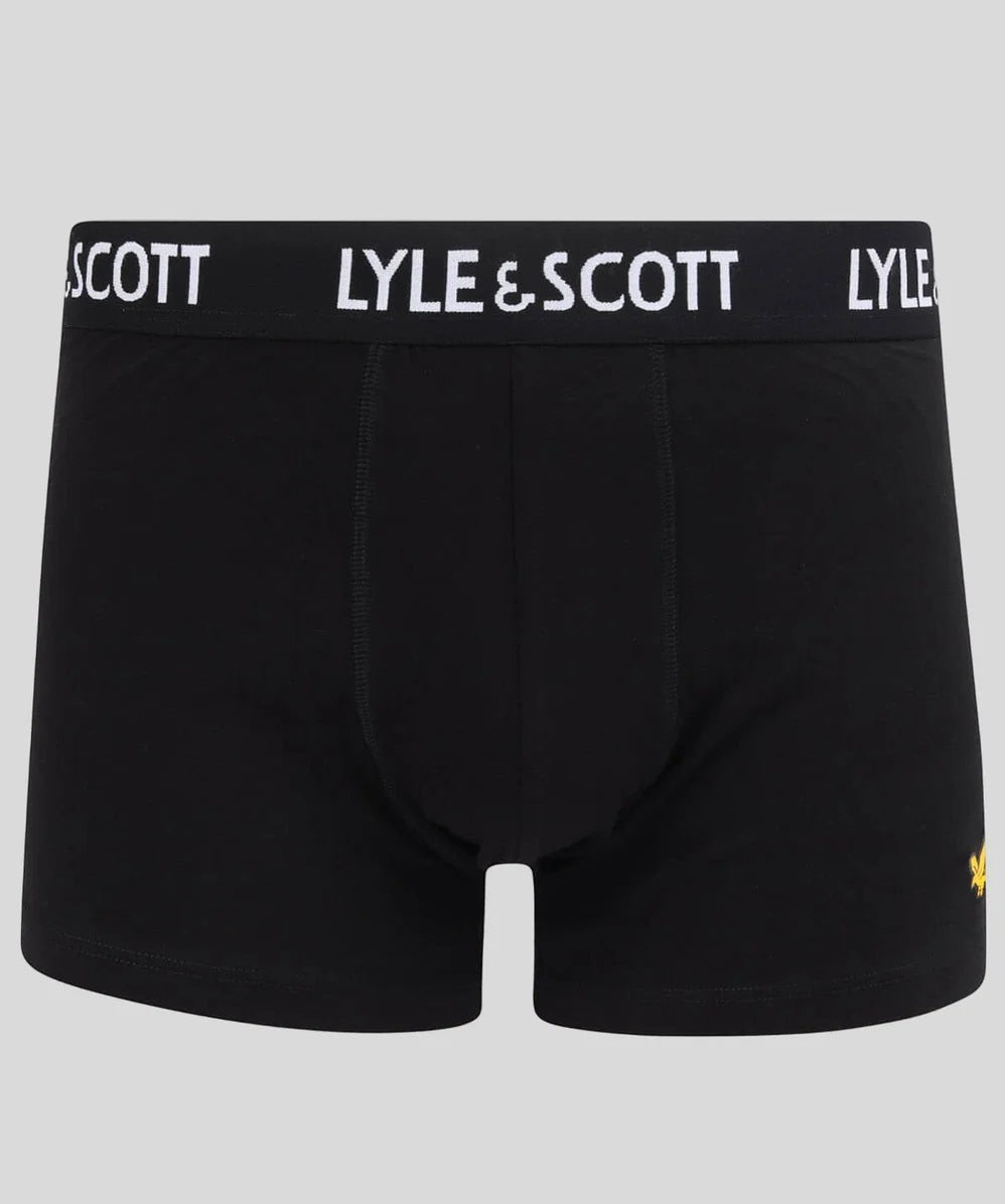 Lyle & Scott Barclay 3 Pack Basic Core Trunks - Black
