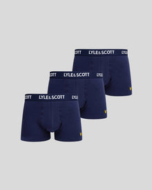 Lyle & Scott Barclay 3 Pack Basic Core Trunks - Peacoat