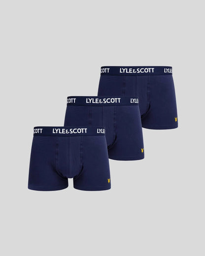 Lyle & Scott Barclay 3 Pack Basic Core Trunks - Peacoat