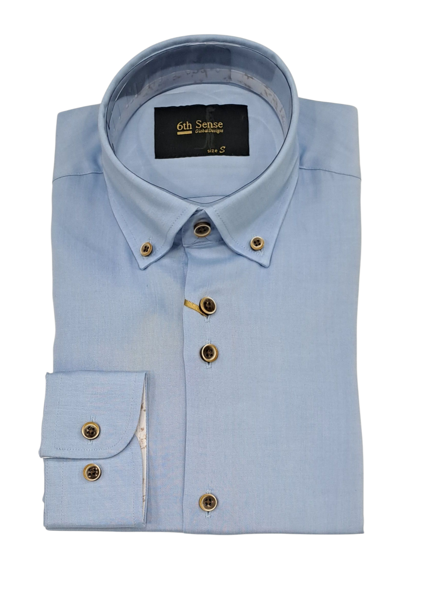 6th Sense Lyocell Long Sleeve Casual Shirt - Sky