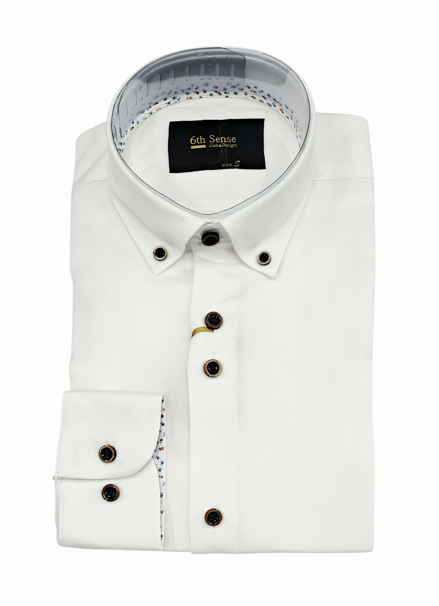 6th Sense Lyocell Long Sleeve Casual Shirt - White