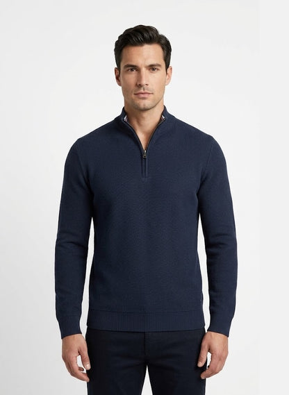 Andre Madrid Half Zip Sweater - Navy