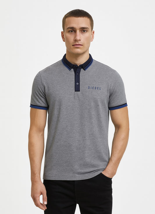 Diesel Malin Short Sleeve Polo Shirt - Navy