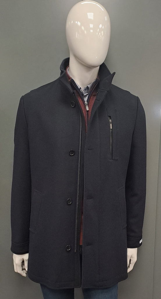 White Label Mason Wool Coat - Navy