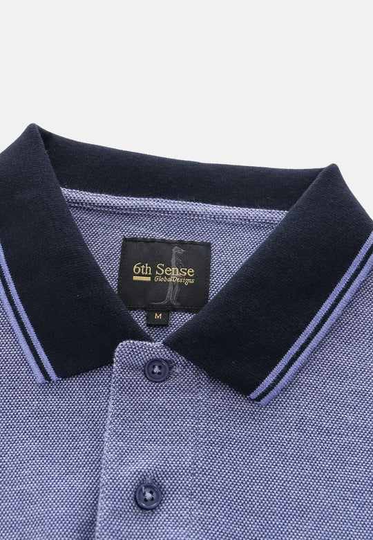 6th Sense Maverick Polo Shirt - Denim