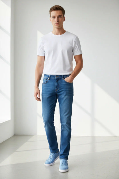 Rivet & Denim Forge Straight Leg Jean - Mid Wash