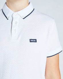 Boys Diesel Milo Polo Shirt - White