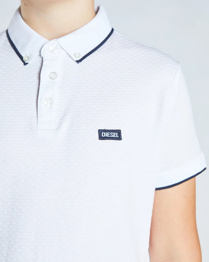 Boys Diesel Milo Polo Shirt - White