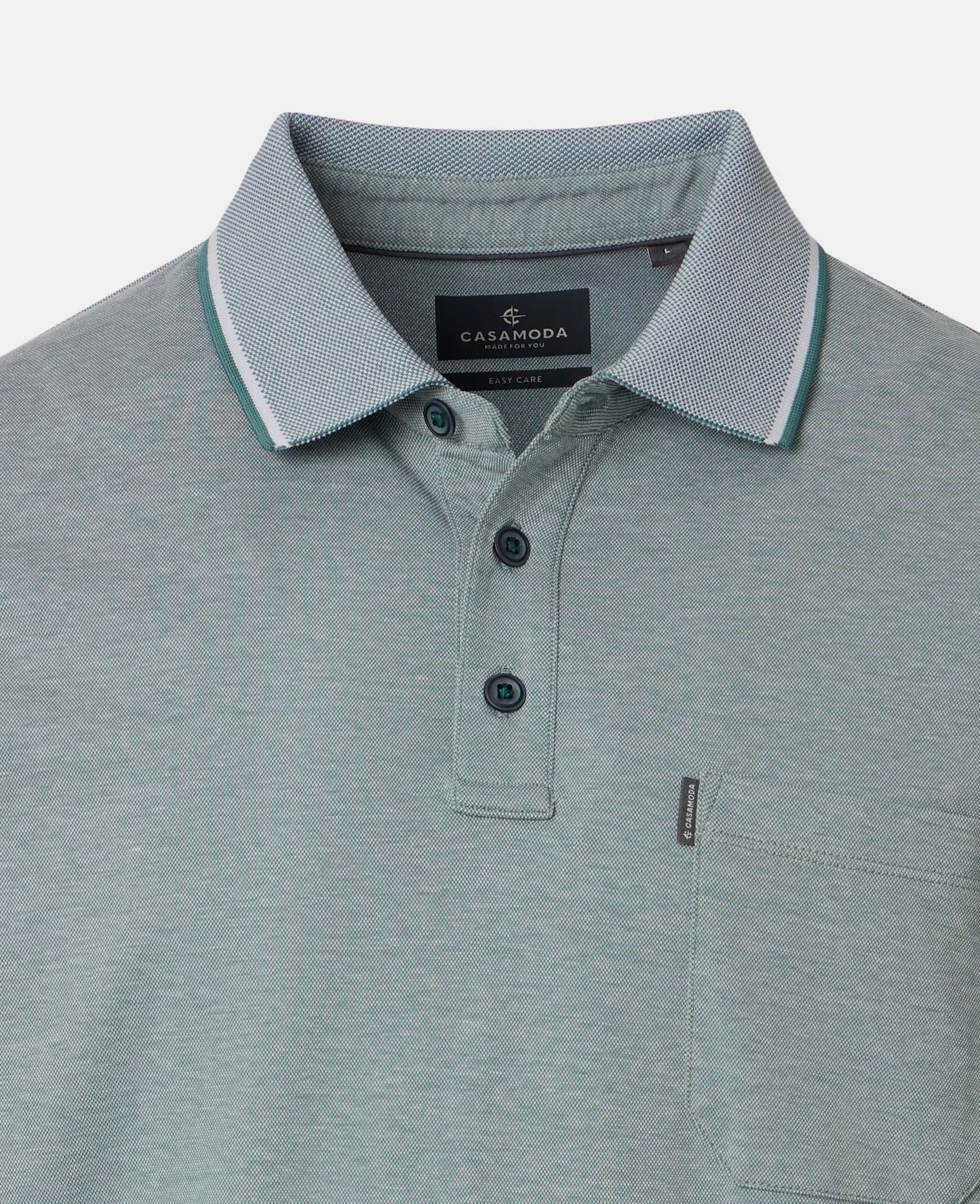 Casa Moda Short Sleeve Polo Shirt 393 - Mint Green