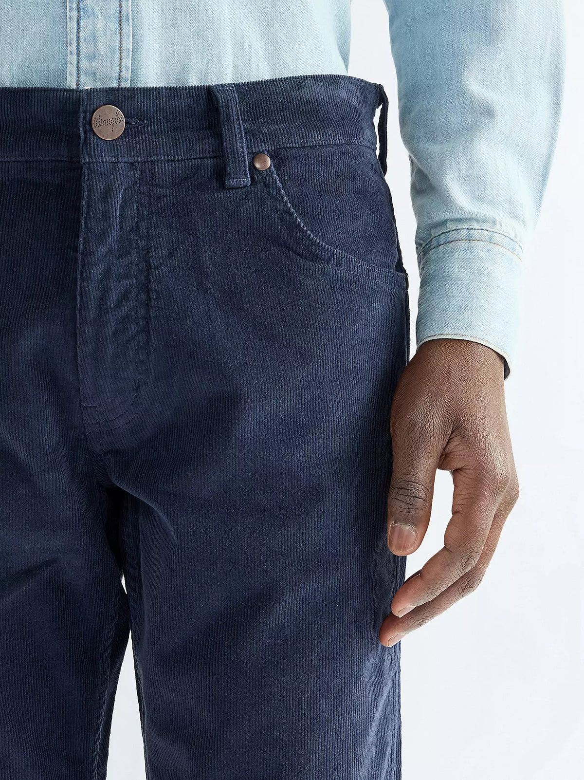 Wrangler Greensboro Regular Straight Corduroy Jeans - Mood Indigo