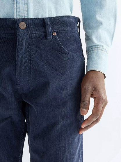 Wrangler Greensboro Regular Straight Corduroy Jeans - Mood Indigo