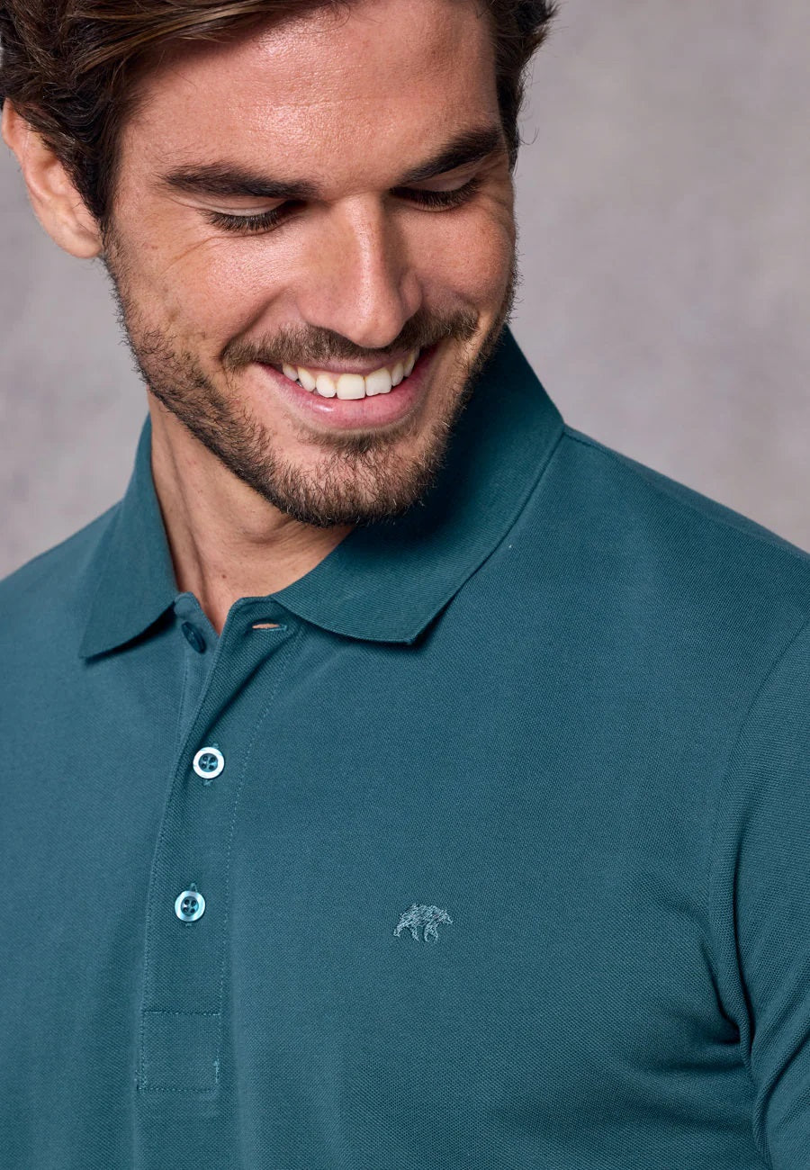 Rivet & Denim Mountain Polo Shirt - Aqua