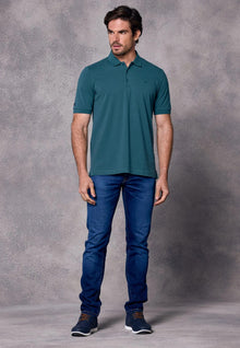 Rivet & Denim Mountain Polo Shirt - Aqua