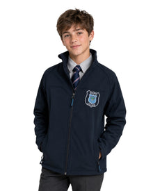 Mulroy College Unisex Soft Shell Jacket With Concealed Hood - Navy