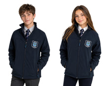 Mulroy College Unisex Soft Shell Jacket With Concealed Hood - Navy