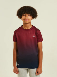 Boys Diesel Myles Dip Dye T-Shirt DKB-951 - Red/Navy