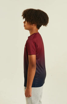 Boys Diesel Myles Dip Dye T-Shirt DKB-951 - Red/Navy