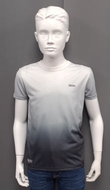 Boys Diesel Myles Dip Dye T-Shirt DKB-951 - Grey/Black
