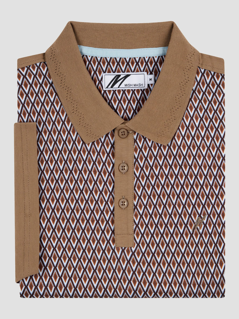 Mish Mash Nash Regular Fit Jersey Polo Shirt - Oak