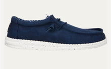 Hey Dude Wally Stretch Canvas Casual Shoe - Navy