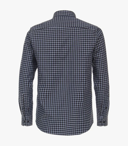 Casa Moda Long Sleeve Casual Checked Shirt 100 - Dark blue