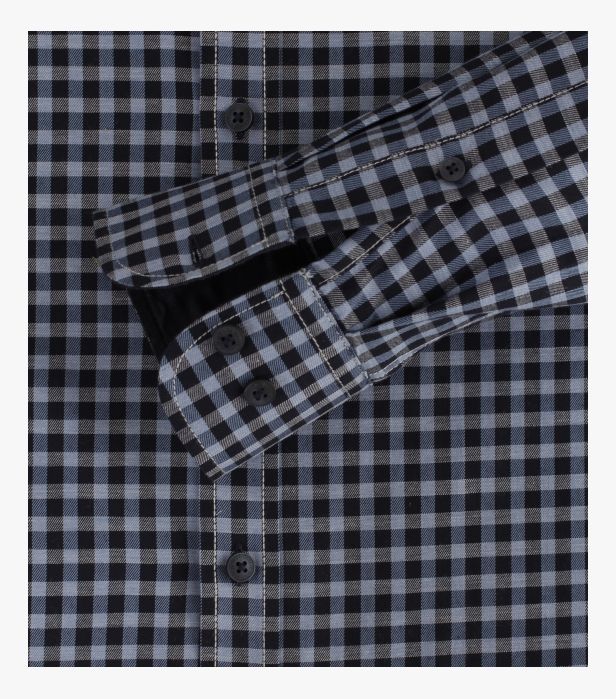 Casa Moda Long Sleeve Casual Checked Shirt 100 - Dark blue