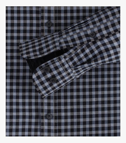 Casa Moda Long Sleeve Casual Checked Shirt 100 - Dark blue