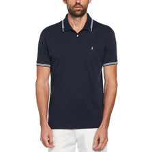 Original Penguin Organic Cotton Tipped Polo Shirt - Dark Sapphire