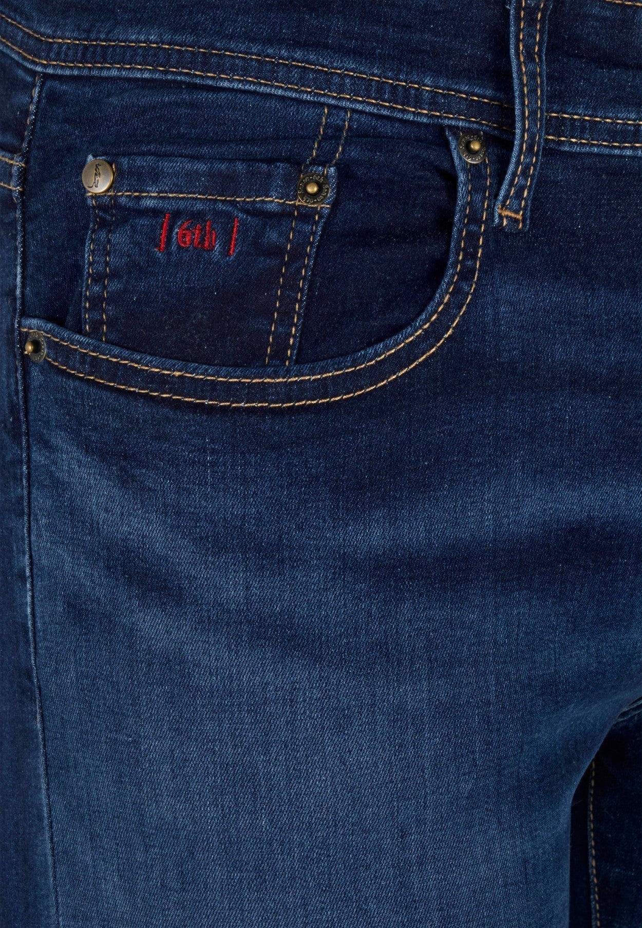 6th Sense Nevada Stretch Straight Cut Jeans - French Navy