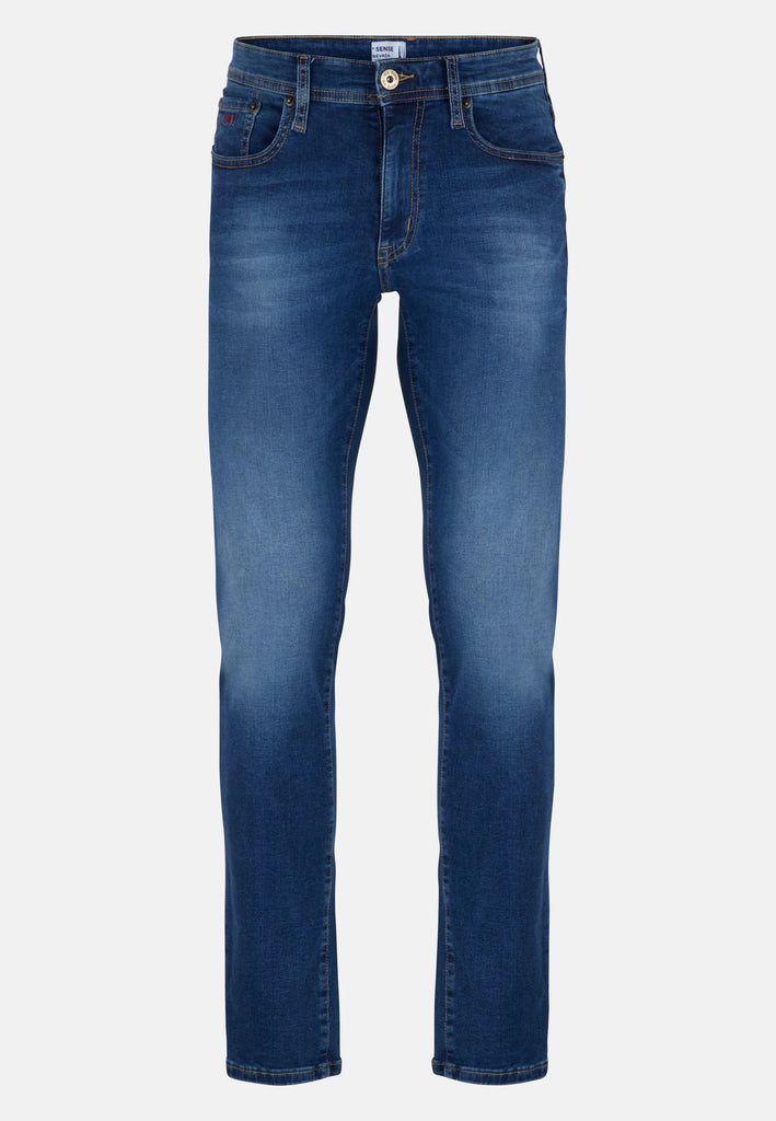 6th Sense Nevada Stretch Straight Cut Jeans - Mid Wash