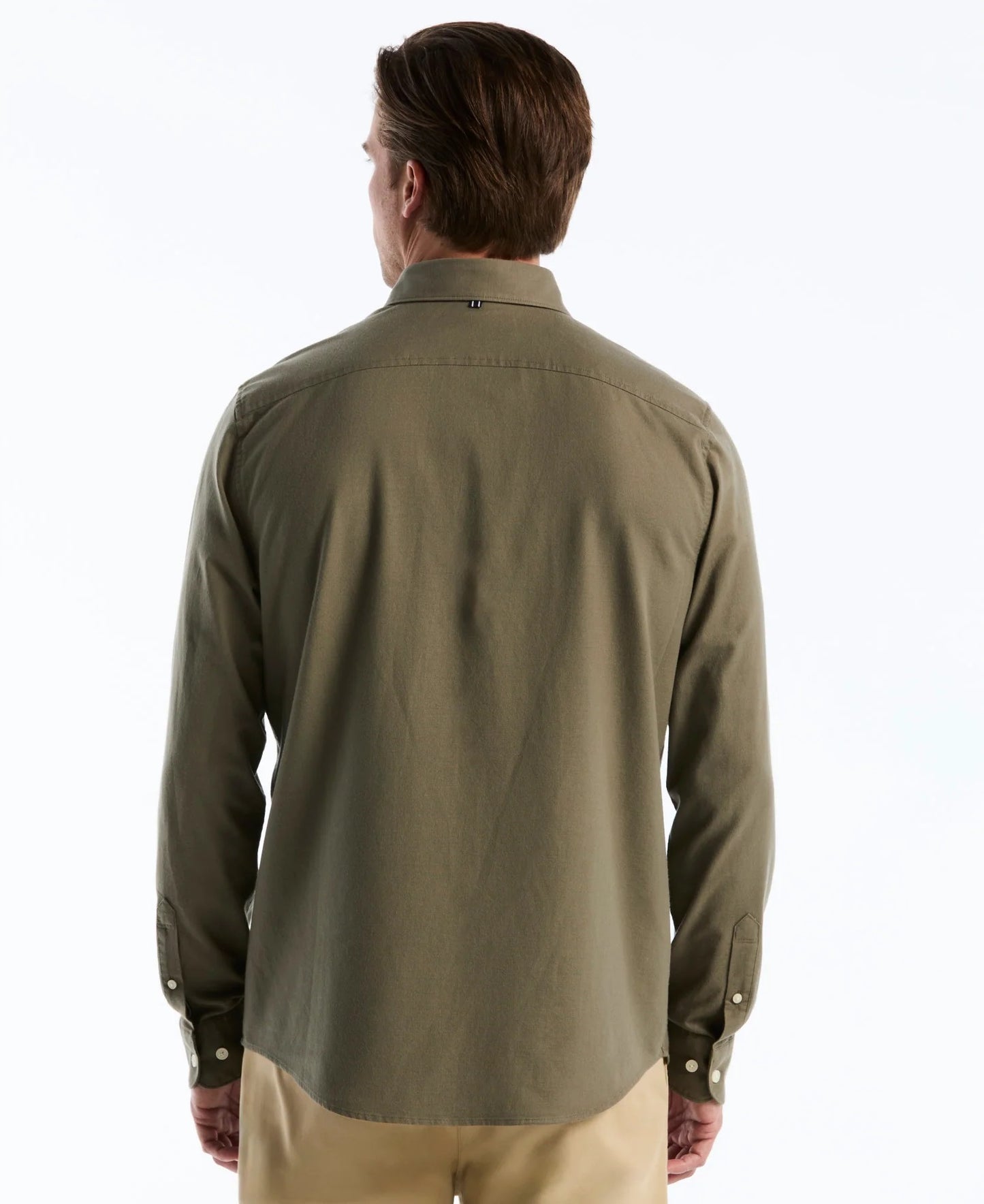 Original Penguin Long Sleeve Oxford Shirt - Dusty Olive