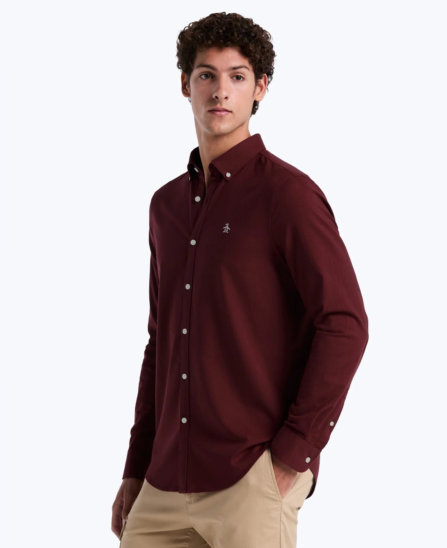 Original Penguin Long Sleeve Oxford Shirt - Port Royale
