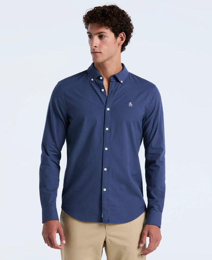 Original Penguin Long Sleeve Oxford Shirt - Sargasso Sea