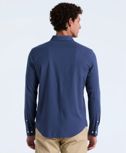 Original Penguin Long Sleeve Oxford Shirt - Sargasso Sea