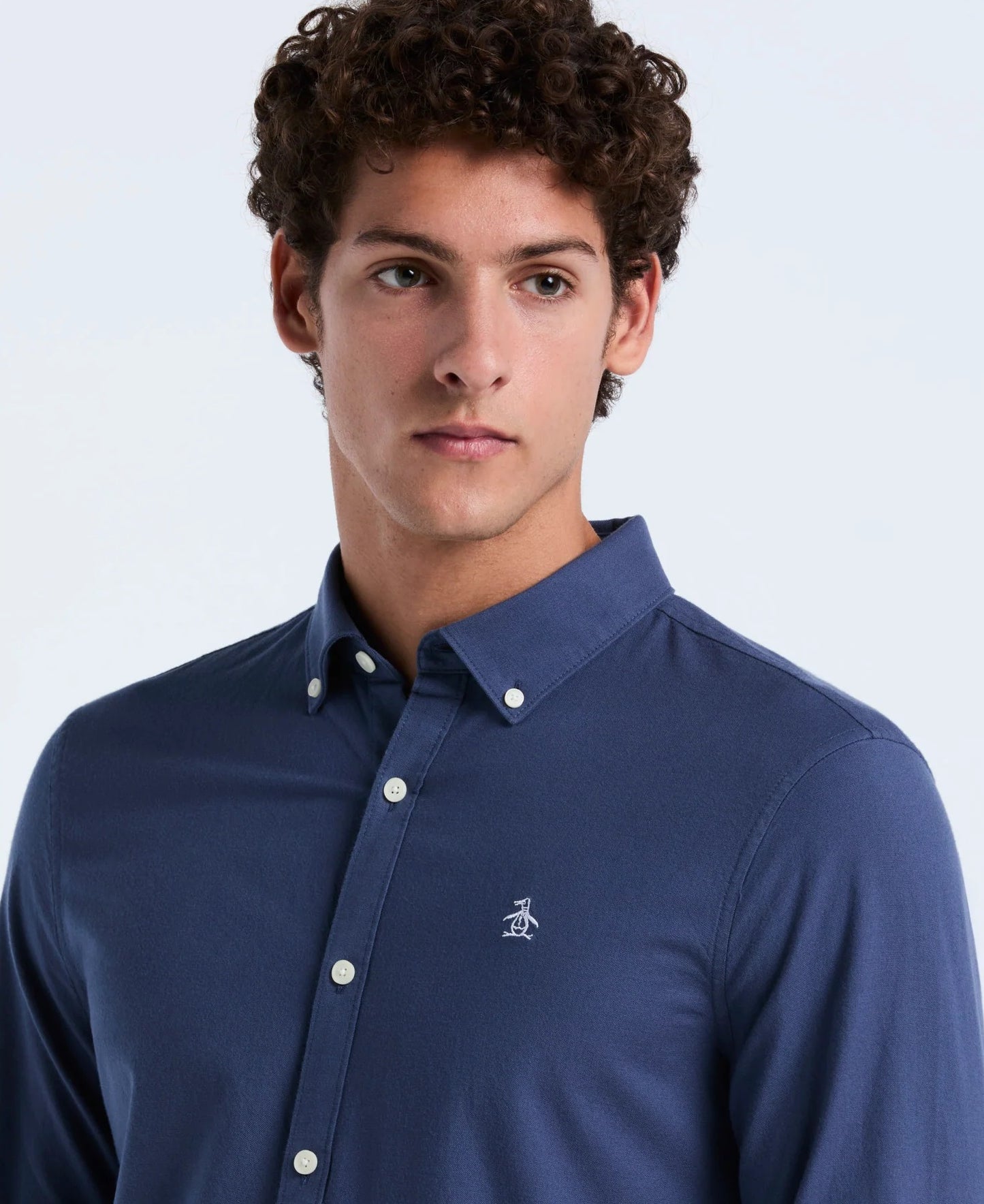 Original Penguin Long Sleeve Oxford Shirt - Sargasso Sea