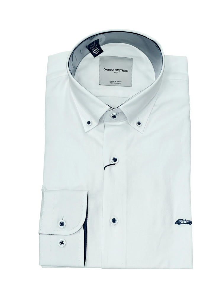 Dario Beltran Orbara Regular Fit Casual Shirt - White