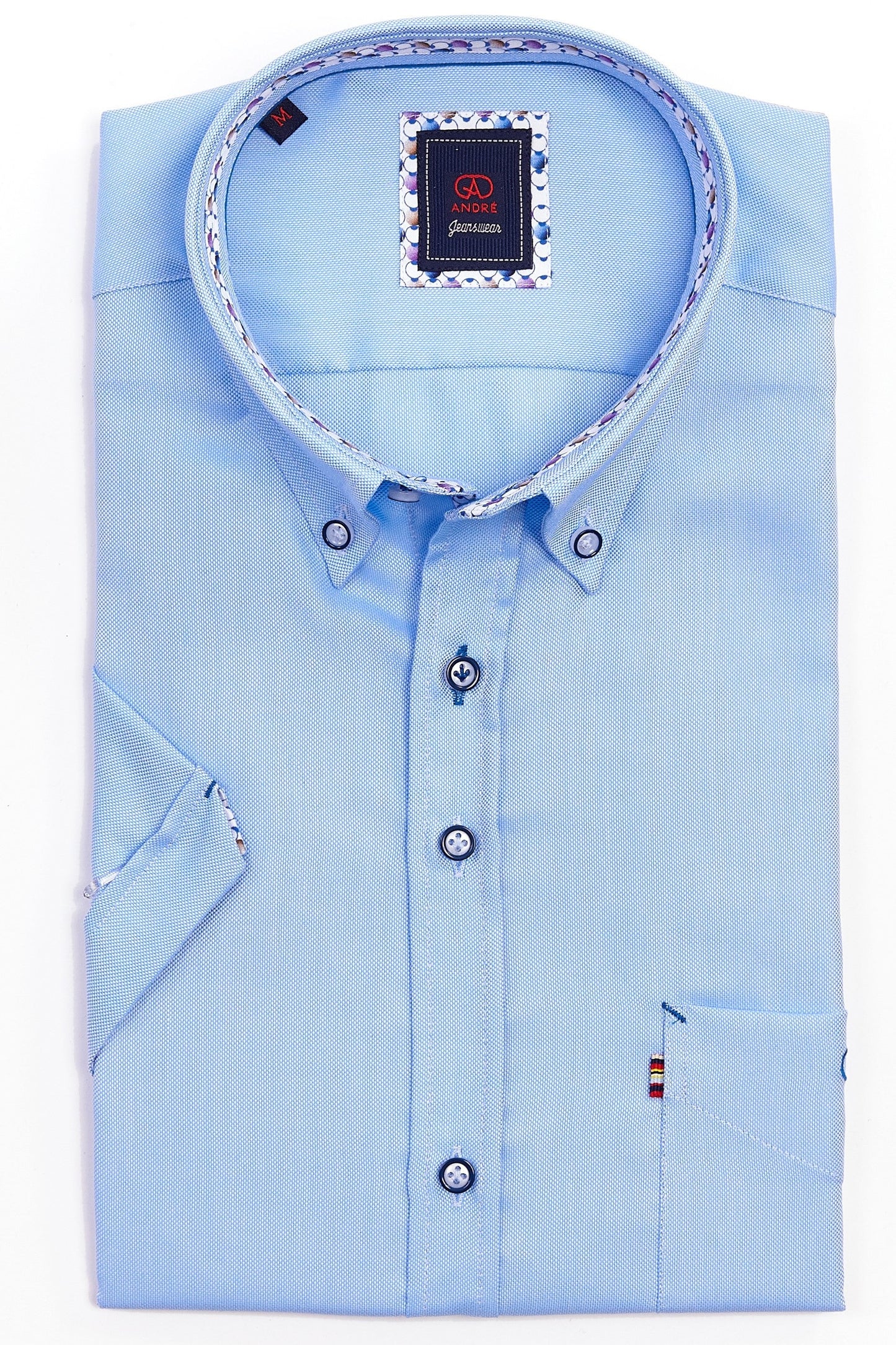 Andre Oslo Short Sleeve Shirt - Blue