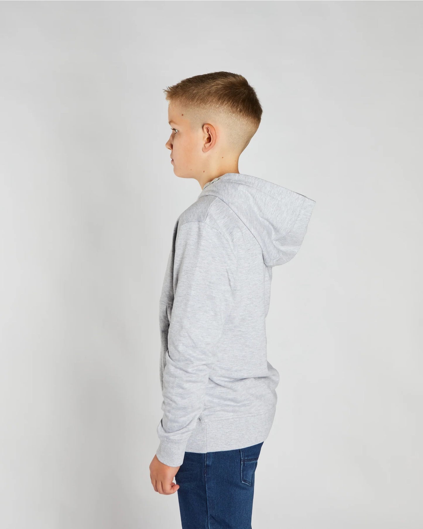 Boys Diesel Otis Pull Over Hoodie - Grey Melange