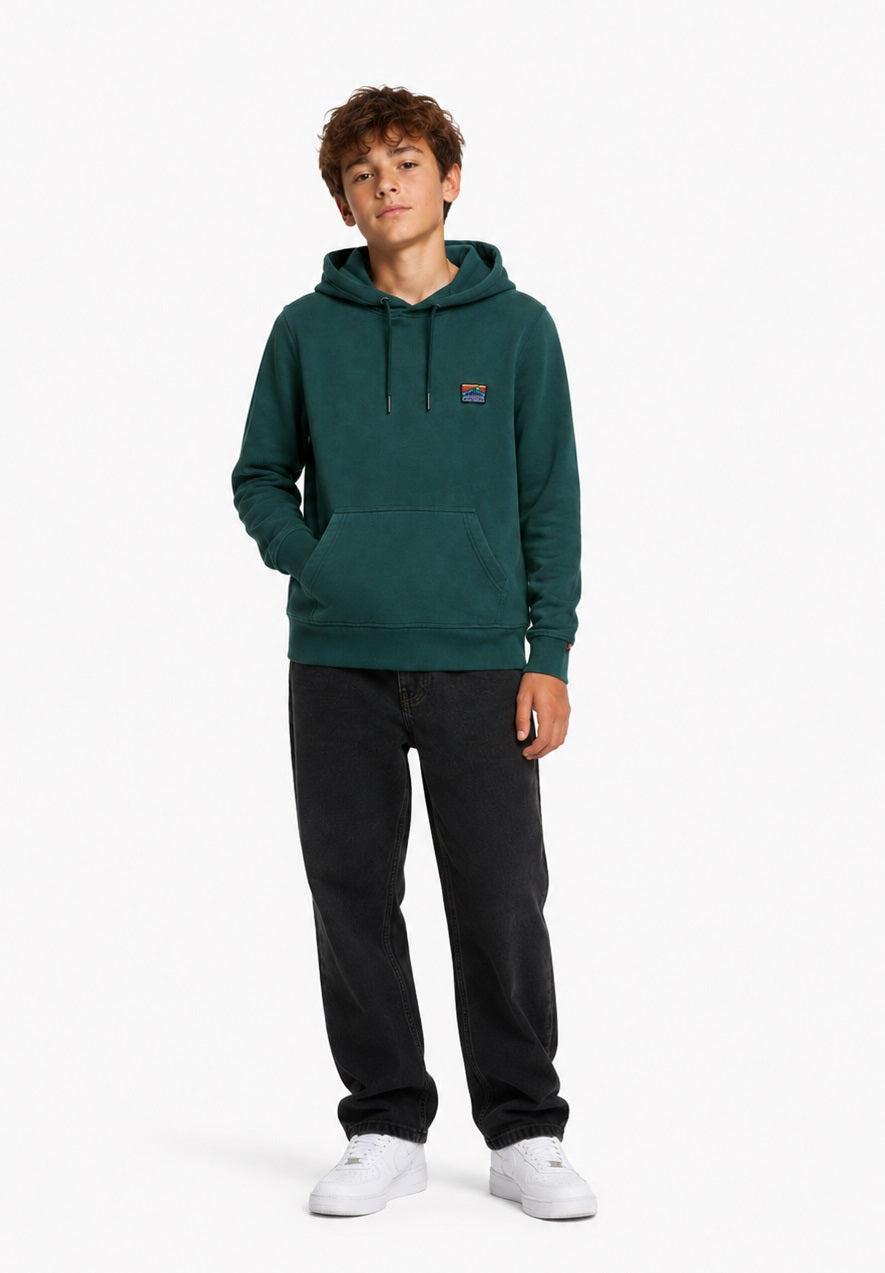 Superdry Unisex Great Outdoors Embroidered Relax Hoodie - Dark Forest Green