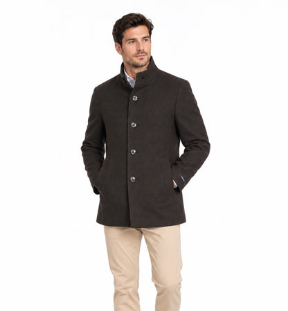 Remus Uomo Jonah Tapered Fit Tailored Coat - Dark Brown