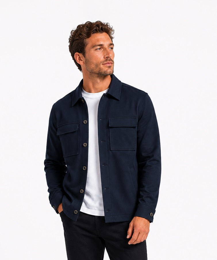 Dario Beltran Casual Overshirt - Navy