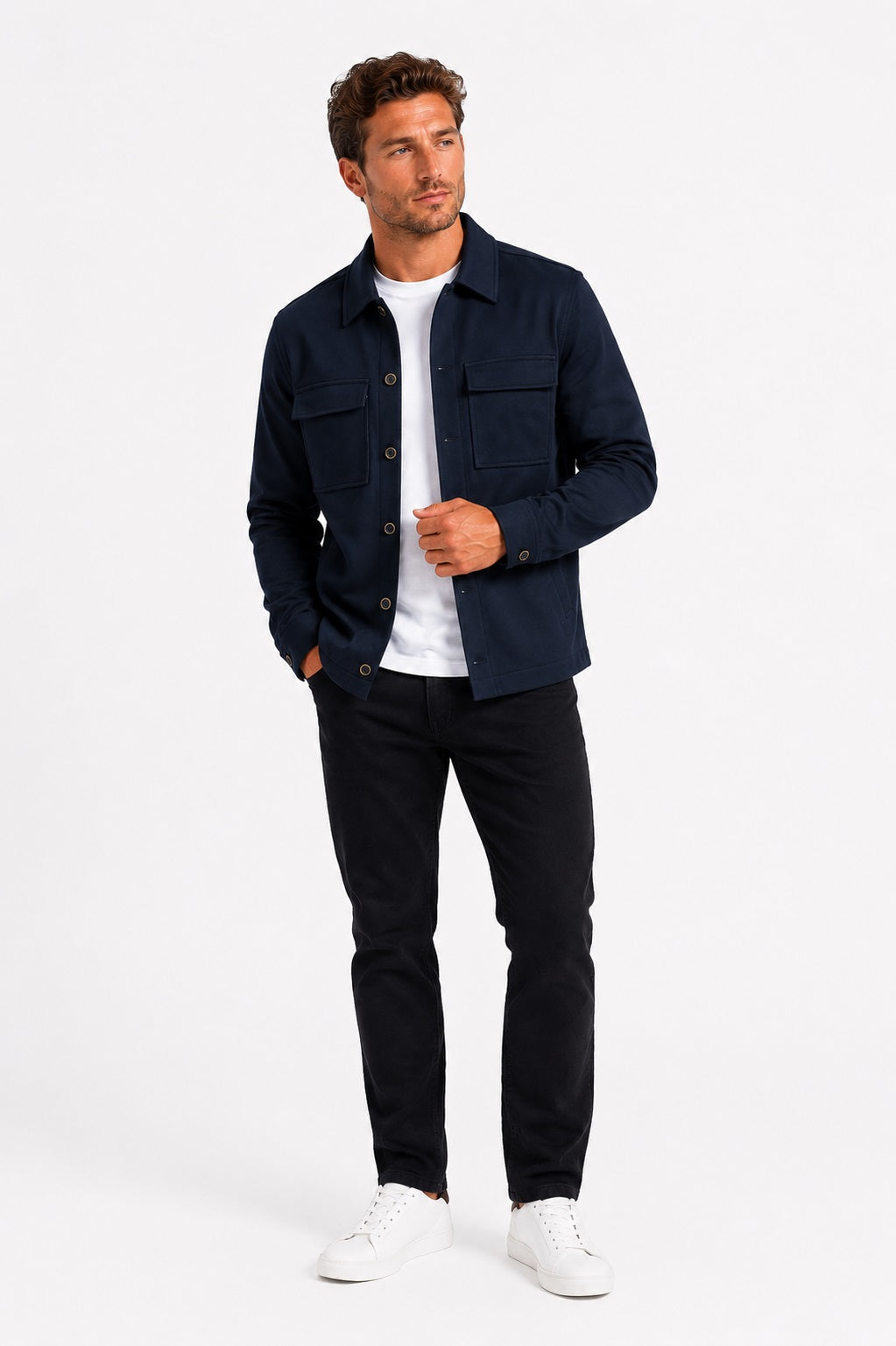 Dario Beltran Casual Overshirt - Navy