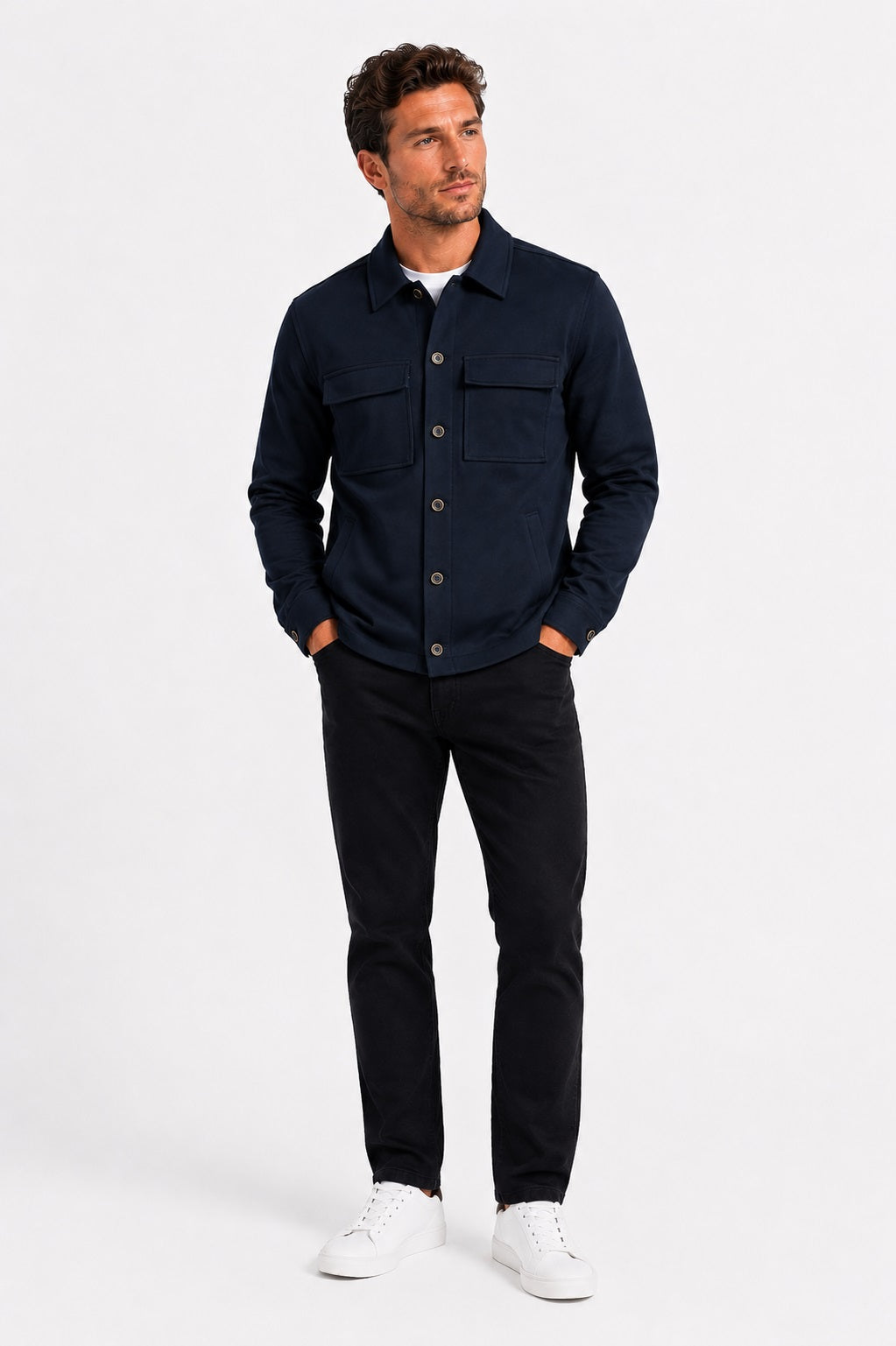 Dario Beltran Casual Overshirt - Navy