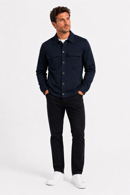 Dario Beltran Casual Overshirt - Navy