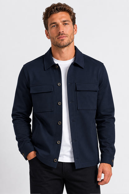 Dario Beltran Casual Overshirt - Navy